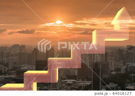 Economic growth concept with charts 64016127