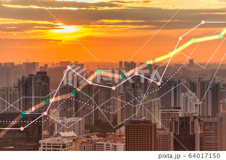 Economic growth concept with charts 64017150