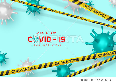 Warning coronavirus quarantine banner. Warning coronavirus quarantine banner. 64018131