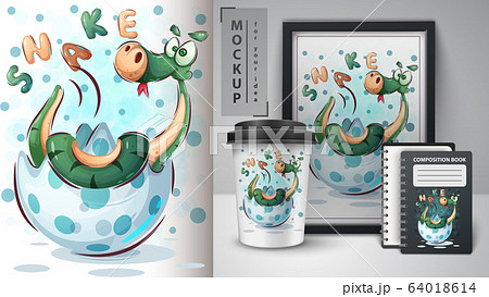 Happy snake poster and merchandising 64018614