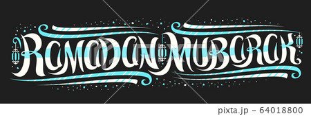 Vector greeting card for Ramadan Mubarak 64018800