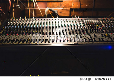 Workplace of sound engineer. Workplace of sound engineer. 64020334