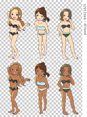 バンドゥビキニの女性のイラスト素材 [64021825] - PIXTA