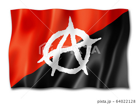 Anarchy flag isolated on white Anarchy flag isolated on white 64022128