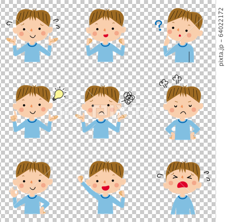 男の子表情セット 64022172