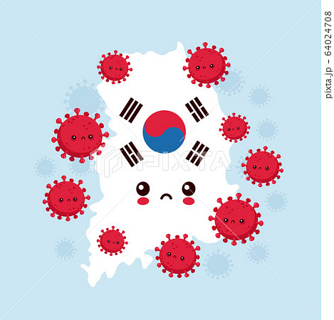 Cute South Korea attacked coronavirus infection Cute South Korea attacked coronavirus infection 64024708