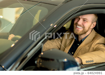happy caucasian guy now the owner of business class auto happy caucasian guy now the owner of business class auto 64024991