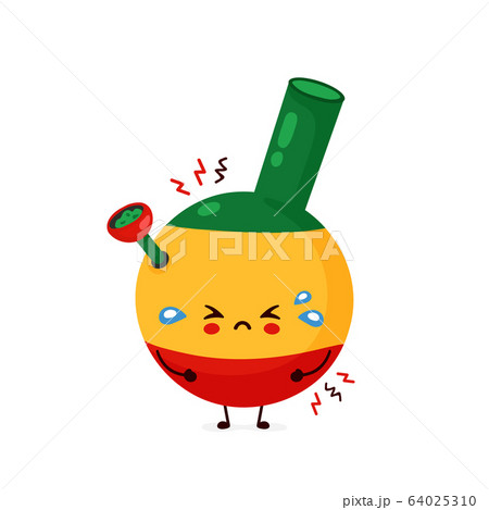 Cute sad cry bong. Vector cartoon character 64025310