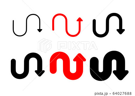 Set Arrows and directions signs swirl or repeat. 64027688