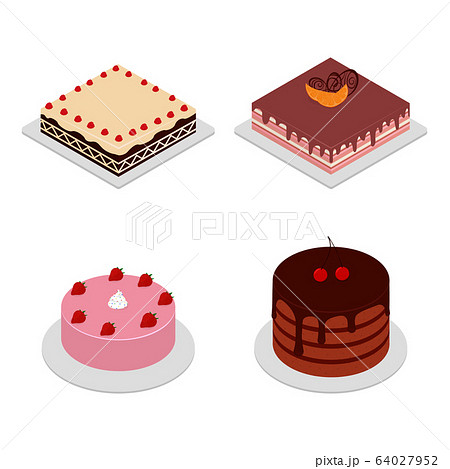 Isometric cakes collection 64027952