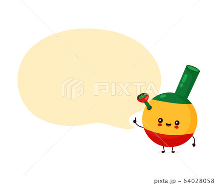 Cute happy smiling bong with speech bubble 64028058