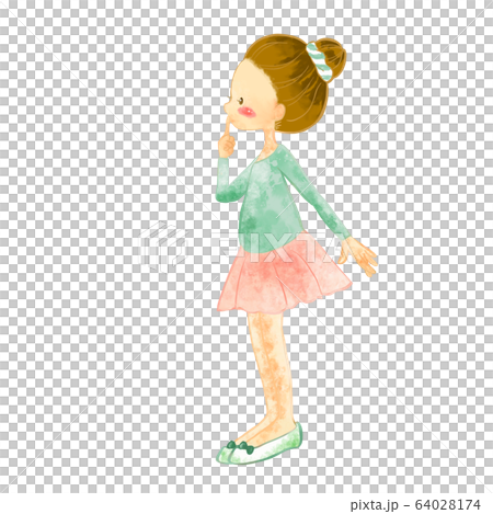 Ballet children's watercolor illustration 3 Ballet children's watercolor illustration 3 64028174