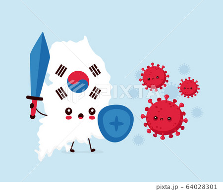 Cute sad South Korea fight with coronavirus Cute sad South Korea fight with coronavirus 64028301