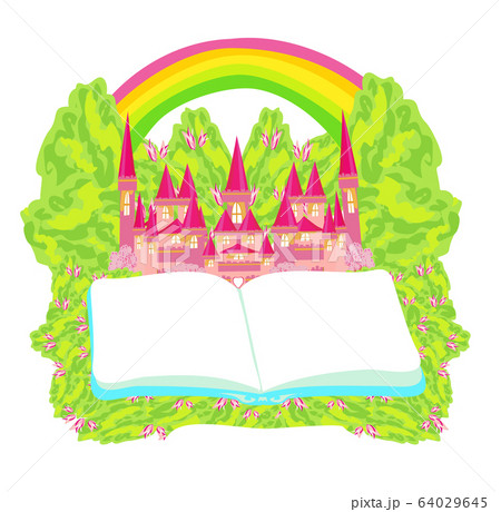Magic world of tales, fairy castle appearing from 64029645
