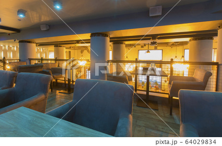 Modern dining place, contemporary design background, , no people 64029834