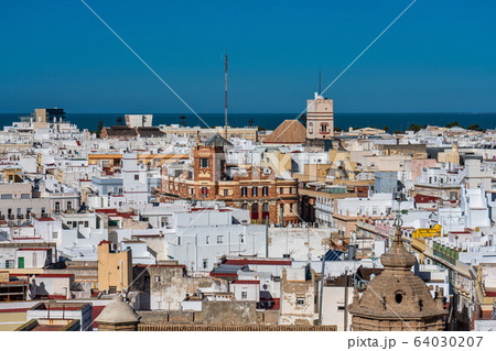 View of the old city rooftops from tower Tavira in 64030207