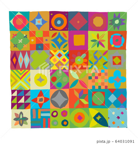 Talavera pattern. Indian patchwork. Turkish ornament. Moroccan tile mosaic. Spanish decoration. Ethnic background. Talavera pattern. Indian patchwork. Turkish ornament. Moroccan tile mosaic. Spanish decoration. Ethnic background. 64031091