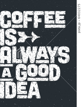 Coffee. Poster with hand drawn lettering Coffee 64032275