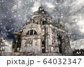 雪の日のサンタ マリア デッラ サルーテ教会 64032347