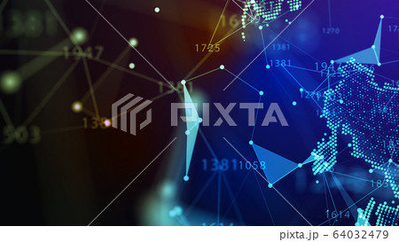 Concept of Network, internet communication. 3d illustration 64032479