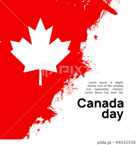 Canada flag day, maple leaf day design background. Happy Canadian national day banner. 64032558