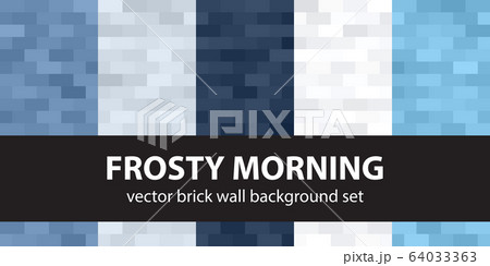 Brick pattern set "Frosty Morning". Vector 64033363