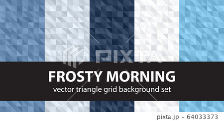 Triangle pattern set "Frosty Morning". Vector 64033373