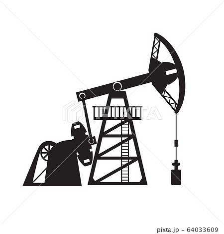 Petroleum pumpjack vector illustration. Oil well. 64033609