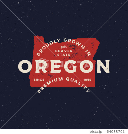 local farm retro grunge badge. homegrown in oregon 64033701