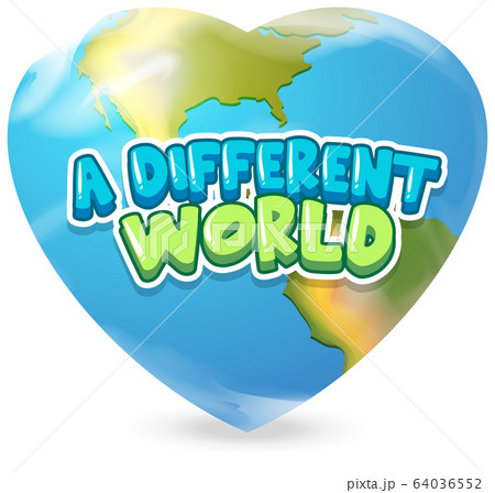 Font design for word a different world on white 64036552