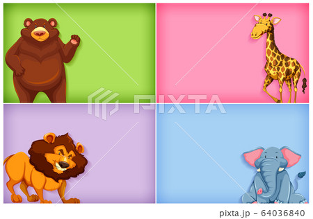 Background template design with plain color walls 64036840