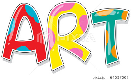 Font design for word art in colorful color 64037002