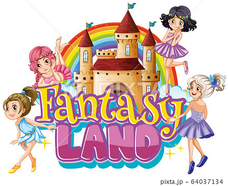 Font design for word fantasy lan with fairies 64037134