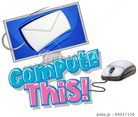 Font design for word compute this with computer 64037156