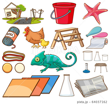 Large set of different animals and other objects 64037162