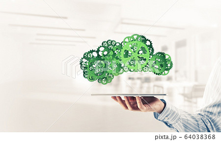 Mechanisms as symbol of wireless connection and interaction pres 64038368