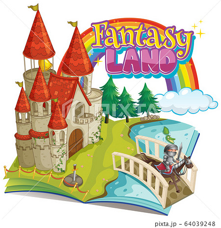 Font design for word fantasy lan with big castle Font design for word fantasy lan with big castle 64039248