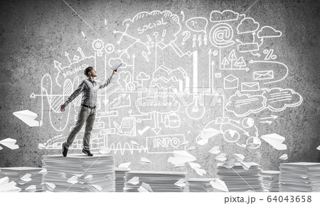 Study hard to become successful businessman. 64043658