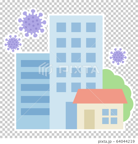 新的冠狀病毒COVID-19和城市 新的冠狀病毒COVID-19和城市 64044219