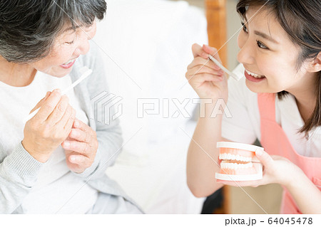 女性　シニア　歯科衛生士 64045478