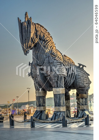 Trojan horse in Canakkale, Turkey 64046599