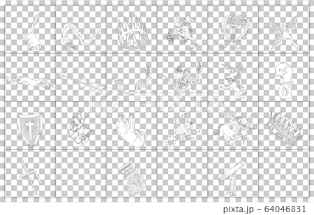 夏の星座線なし白枠 64046831