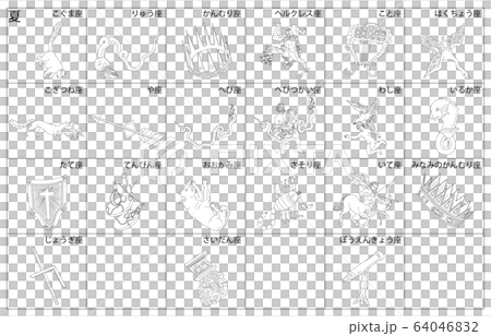 夏の星座線なし白枠名称 64046832
