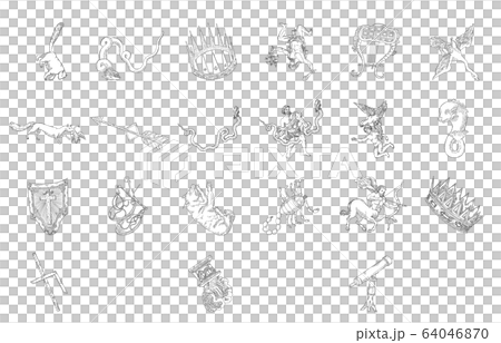 夏の星座影あり線なし白 64046870