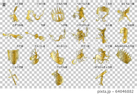 夏の星座影あり線なし金名称 64046882