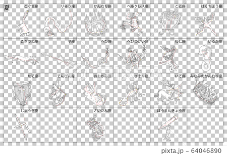 夏の星座影あり白枠名称 64046890