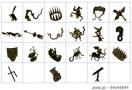 夏の星座影あり黒枠 64046894