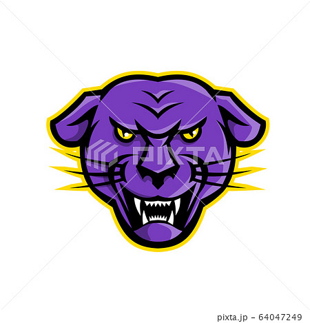 Angry Black Panther Head Mascot Angry Black Panther Head Mascot 64047249