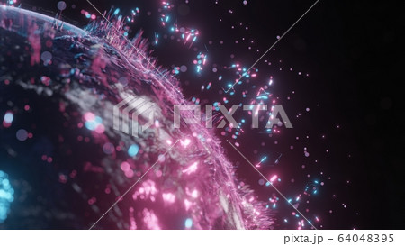 Abstract futuristic planet Earth 64048395
