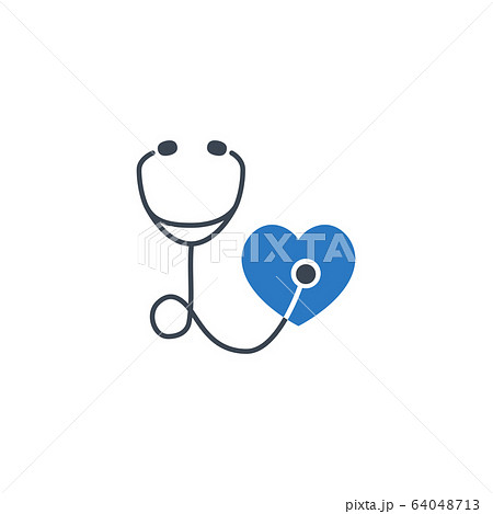 Stethoscope related vector glyph icon. Stethoscope related vector glyph icon. 64048713
